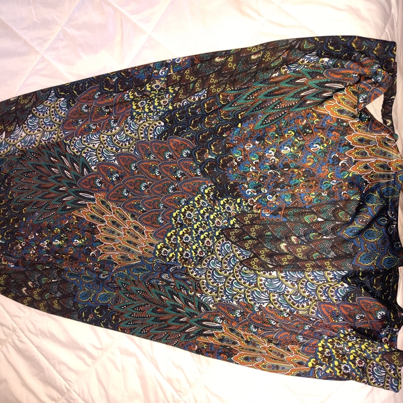 Multicolor Patterned Women's Skirt - Picture 4 of 5